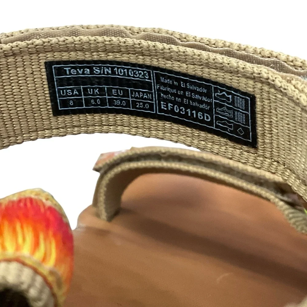TEVA ORIGINAL UNIVERSAL OMBRE LEATHER SANDALS TAN US 8